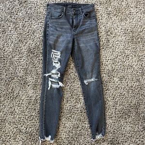 American Eagle, grey jeans, size 8